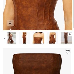 Weworewhat strapless corset brown